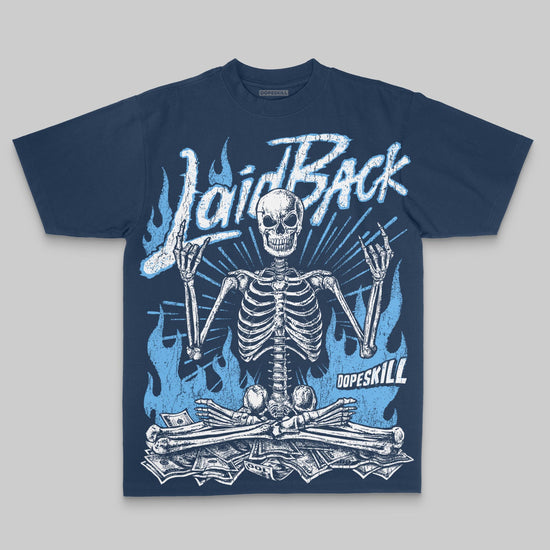 Laid Back Oversize Print DopeSkill T-shirt Streetwear - navy