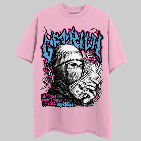 Pink Sneakers DopeSkill T-Shirt New Get Rich Graphic Streetwear - Light Pink