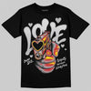 Jordan 4 OG “White Cement” DopeSkill T-Shirt Love Shot Graphic Streetwear - Black