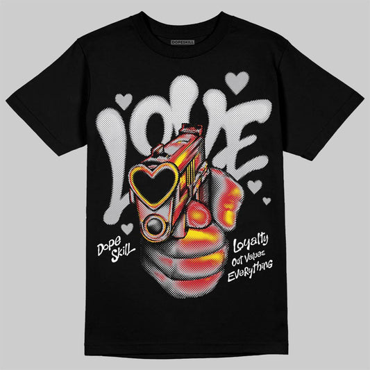 Jordan 4 OG “White Cement” DopeSkill T-Shirt Love Shot Graphic Streetwear - Black