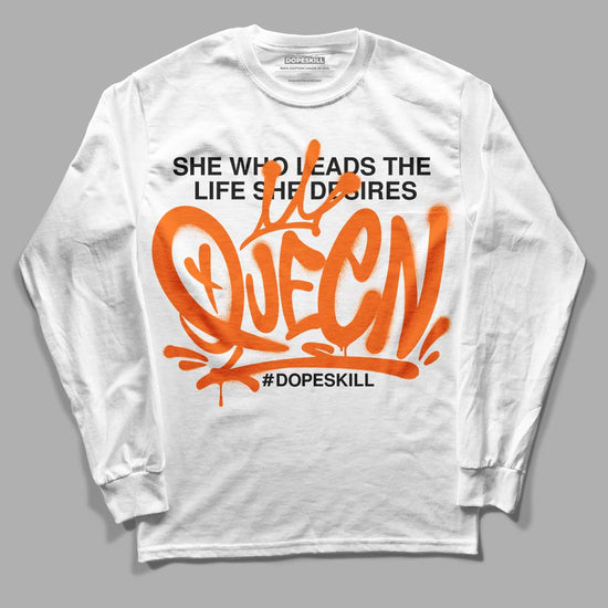 Orange, Black & White Sneakers DopeSkill Long Sleeve T-Shirt Queen Graphic Streetwear - White