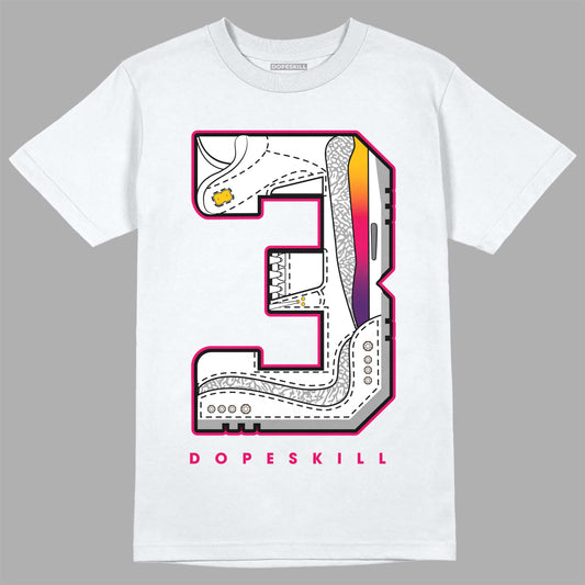 Jordan 3 Retro SP J Balvin Medellín Sunset DopeSkill T-Shirt No.3 Graphic Streetwear - White 