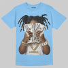 Jordan 11 Low University Blue DopeSkill T-Shirt Rich Youth Graphic Streetwear - carolina Blue