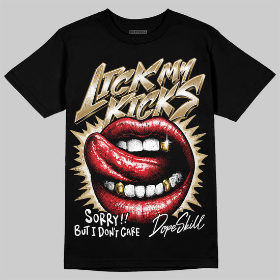 Jordan 6 “Pearl” DopeSkill T-Shirt Lick My Kicks Graphic Streetwear - Black