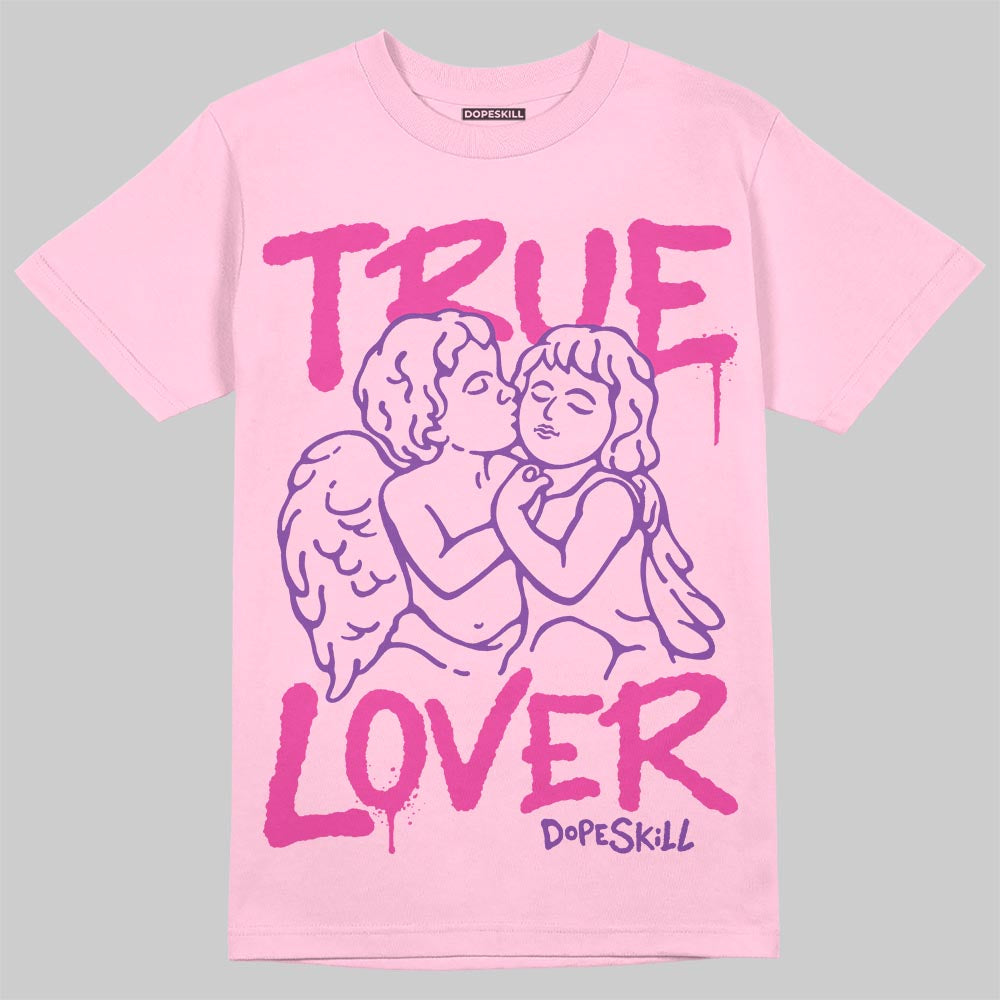 Pink Sneakers DopeSkill T-Shirt True Lover Graphic Streetwear - Light Pink