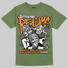 Jordan 5 "Olive" DopeSkill T-Shirt Distorted Realms Graphic Streetwear - Military Green