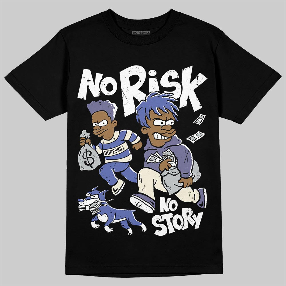 Air Max 90 x Patta Sapphire and Particle Grey DopeSkill T-Shirt No Risk No Story Graphic Streetwear - Black