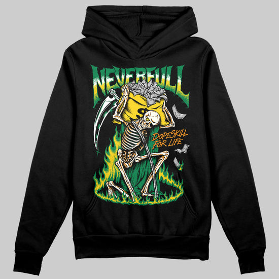 Jordan 5 “Lucky Green” DopeSkill Hoodie Sweatshirt Heartless Graphic Streetwear - Black