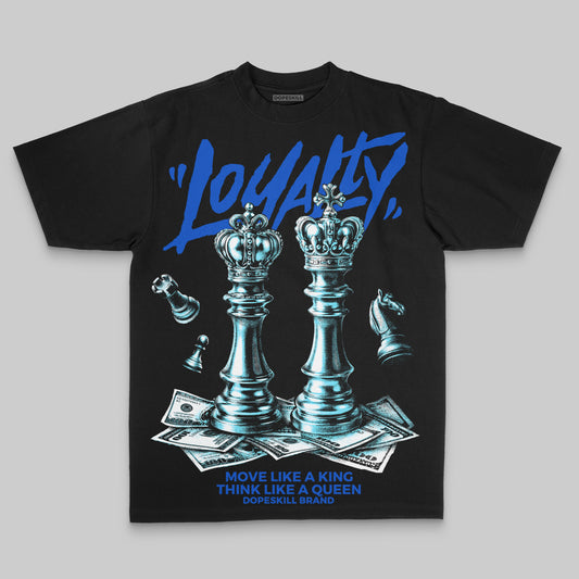 Royal Blue Sneakers Oversize Print 'Loyalty' DopeSkill Graphic T-shirt Streetwear - Black
