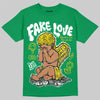 Jordan 5 “Lucky Green” DopeSkill Green T-Shirt New Fake Love Graphic Streetwear