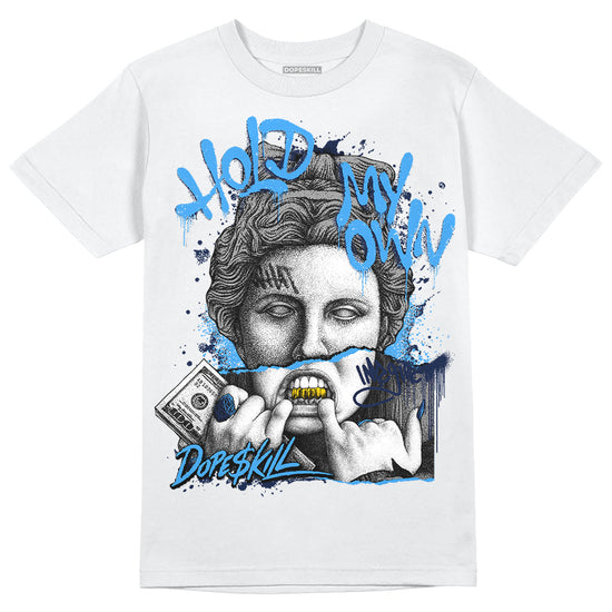 Jordan Spiz’ike Low “White/Obsidian” DopeSkill T-Shirt Hold My Own Graphic Streetwear - White