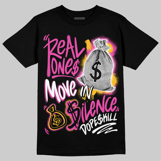 Jordan 4 “Comic” DopeSkill T-Shirt Real Ones Move In Silence Graphic Streetwear - Black