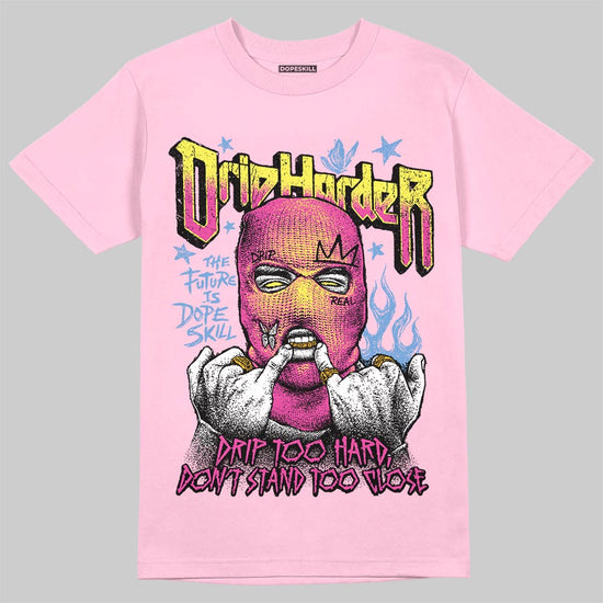 Pink Sneakers DopeSkill T-Shirt Drip Harder Graphic Streetwear - Light Pink