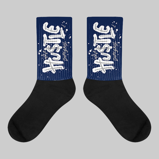 Midnight Navy 3s DopeSkill Sublimated Socks Hustle Graphic