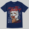 Jordan 12 Retro French Blue (2025) DopeSkill T-Shirt Never Stop Hustling Graphic Streetwear - Navy
