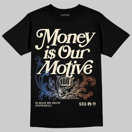 Jordan 17 Retro Low SP Infinite Archives DopeSkill T-Shirt Money Is Our Motive Typo Graphic Streetwear  black