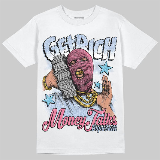Jordan 3 GS “Cobalt Bliss” DopeSkill T-Shirt Get Rich Graphic Streetwear - White
