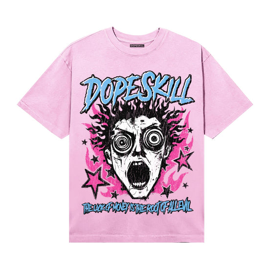Pink Sneakers DopeSkill T-Shirt Root of Evil Graphic Streetwear - Light Pink