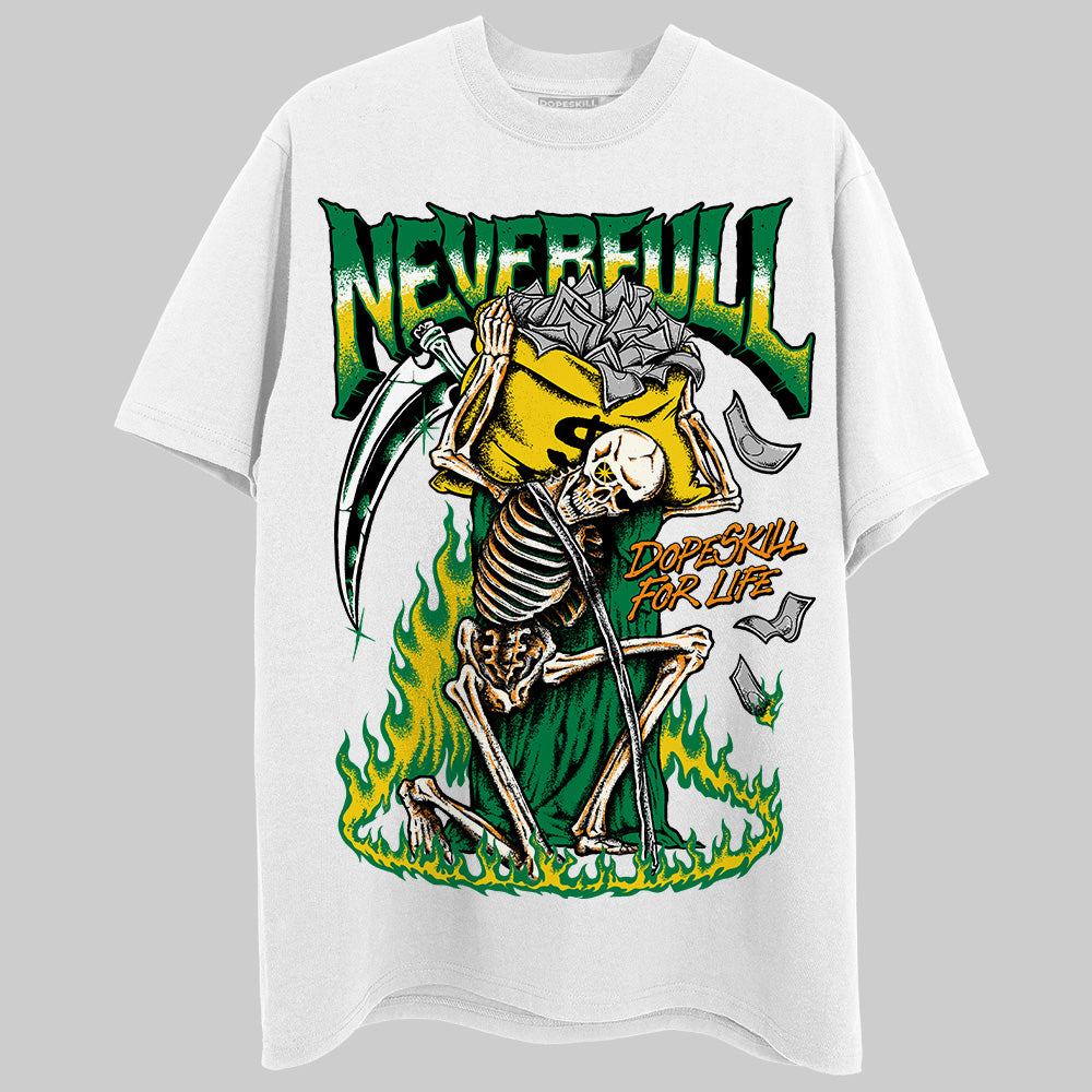 Jordan 5 “Lucky Green” DopeSkill T-Shirt NeverFull Graphic Streetwear - White