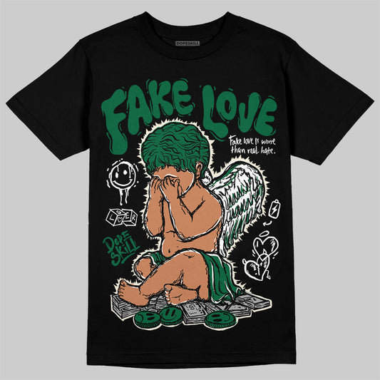 Jordan 13 GS “Pine Green” DopeSkill T-Shirt False Love Graphic Streetwear - Black