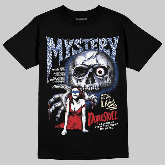 Jordan Spizike Low “Storm Blue” DopeSkill T-Shirt Mystery Ghostly Grasp Graphic Streetwear - Black