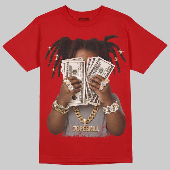 Jordan 4 Retro Toro Bravo DopeSkill T-Shirt Rich Youth Graphic Streetwear - Red