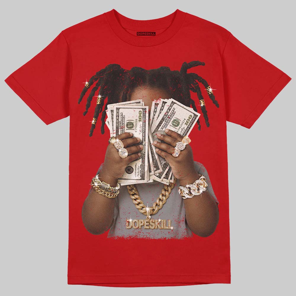 Jordan 4 Retro Toro Bravo DopeSkill T-Shirt Rich Youth Graphic Streetwear - Red