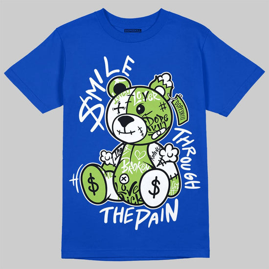 Air Griffey Max 1 Varsity Royal and Volt DopeSkill T-Shirt Smile Through The Pain Graphic Streetwear - Royal 