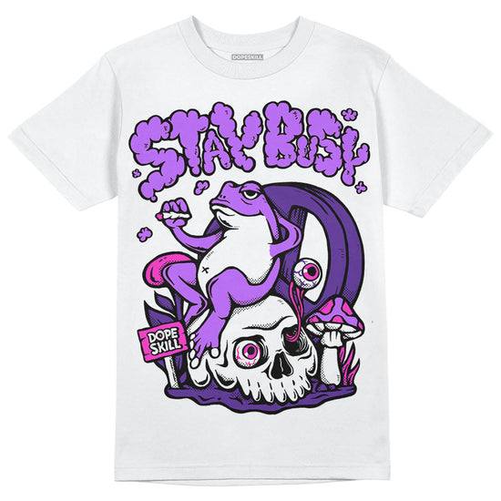 PURPLE Sneakers DopeSkill T-Shirt Stay Busy Graphic Streetwear - White