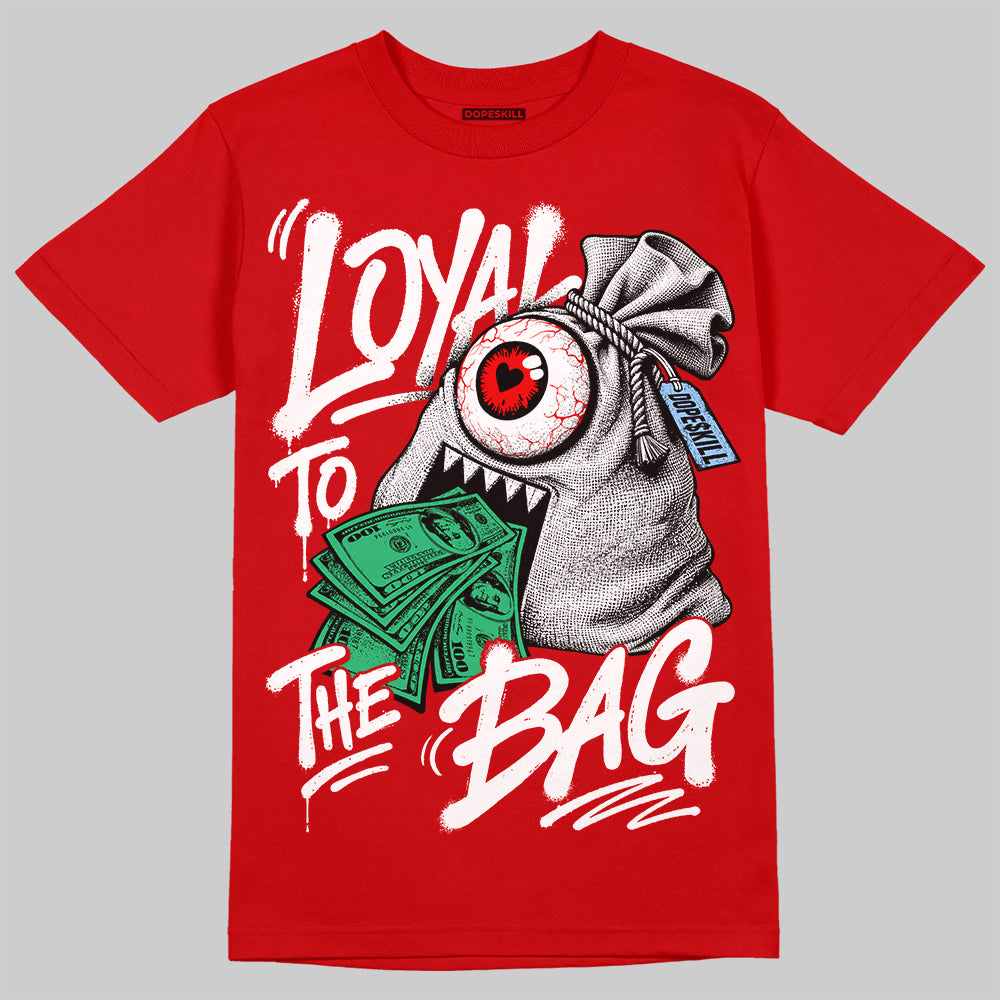 Jordan 11 Cherry DopeSkill T-Shirt Loyal To The Bag Graphic Streetwear - Red