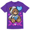 PURPLE Sneakers DopeSkill Purple T-Shirt Broken Bear Graphic Streetwear