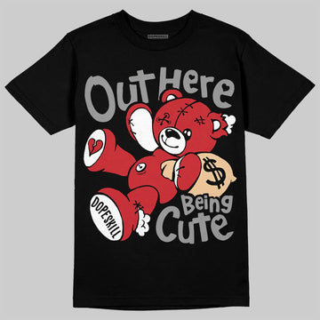 Jordan 12 Bloodline DopeSkill T-Shirt Out Here Being Cute Graphic Streetwear - Black