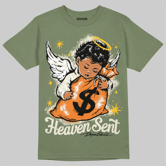 Jordan 4 Retro OG SP Undefeated (2025) DopeSkill T-Shirt Heaven Sent Graphic Streetwear - Military Green