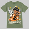 Jordan 4 Retro OG SP Undefeated (2025) DopeSkill T-Shirt Heaven Sent Graphic Streetwear - Military Green