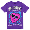 PURPLE Sneakers DopeSkill Purple T-Shirt Crying Heart Graphic Streetwear