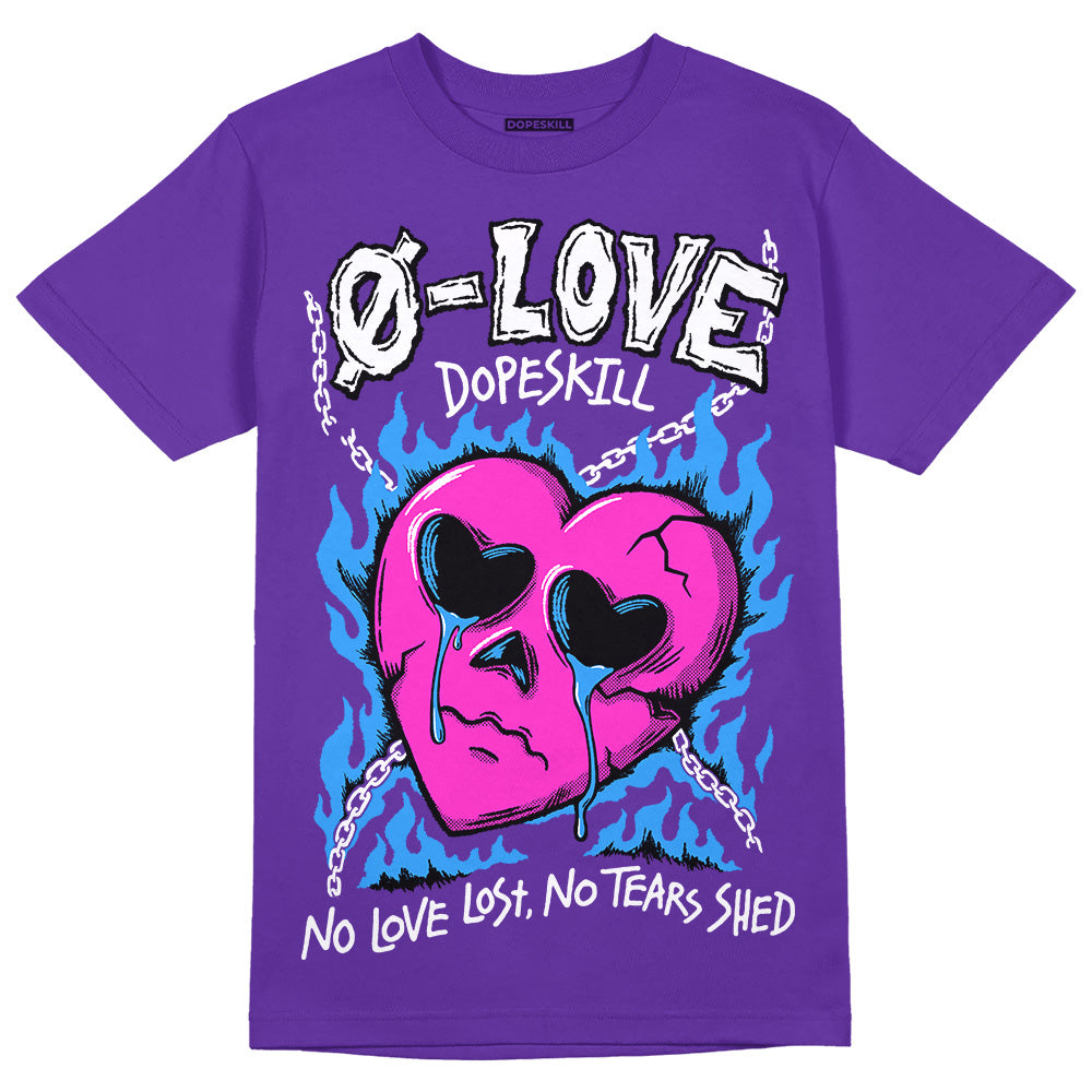 PURPLE Sneakers DopeSkill Purple T-Shirt Crying Heart Graphic Streetwear