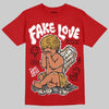 Nigel Sylvester x Air Jordan 4 ‘Brick by Brick’ DopeSkill T-Shirt False Love Graphic Streetwear - Red