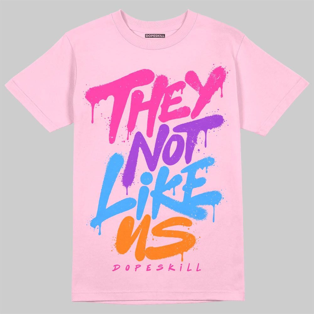Pink Sneakers DopeSkill T-Shirt They Not Like Us Graphic Streetwear - Light Pink
