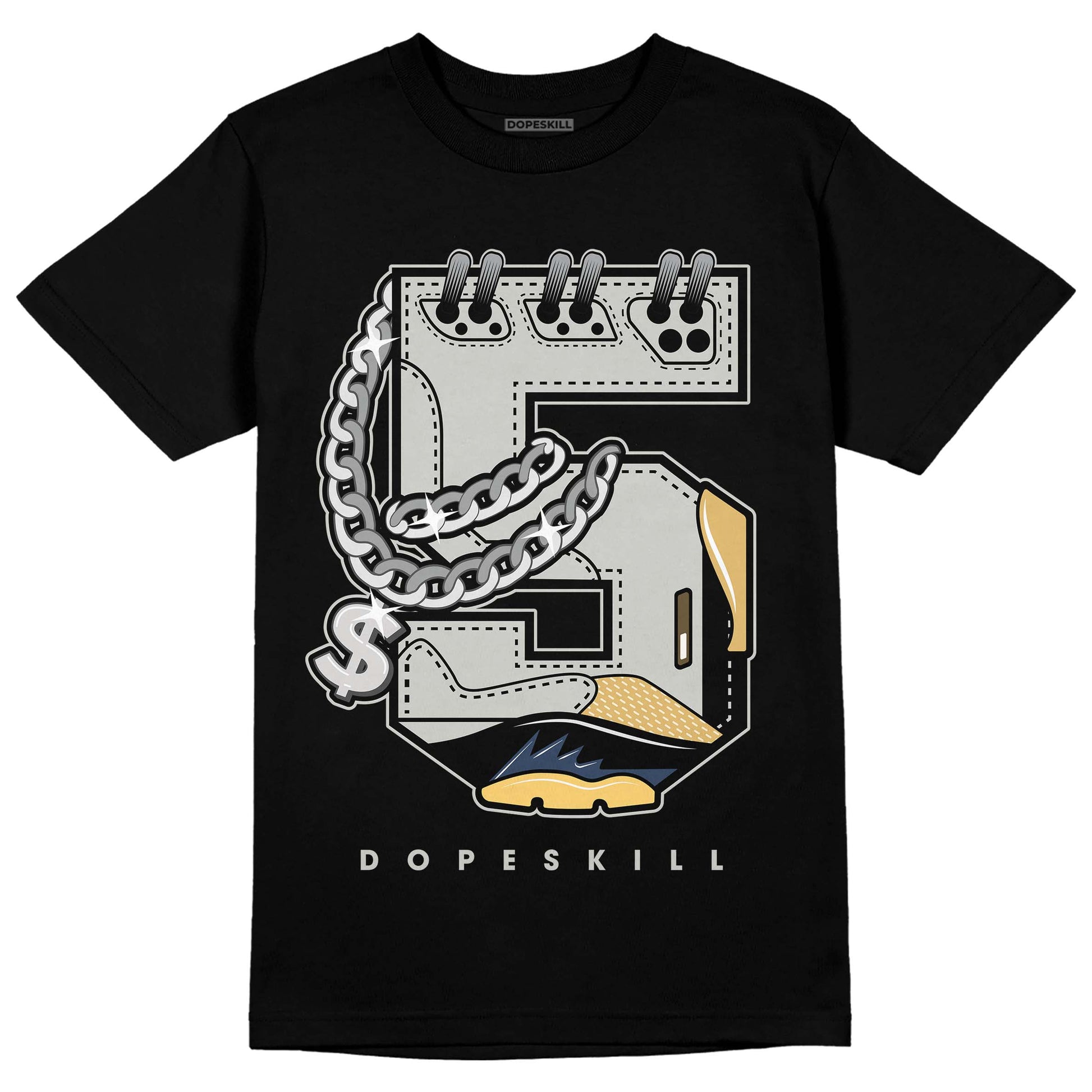 A Ma Maniere x Jordan 5 Dawn “Photon Dust” DopeSkill T-Shirt No.5 Graphic Streetwear - Black