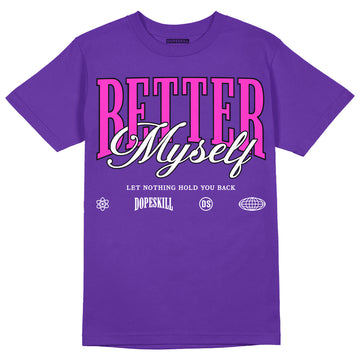 PURPLE Sneakers DopeSkill Purple T-Shirt Better Myself Graphic Streetwear