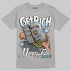 Jordan 5 Retro Wolf Grey (2026) DopeSkill T-Shirt Get Rich Graphic Streetwear - Gravel