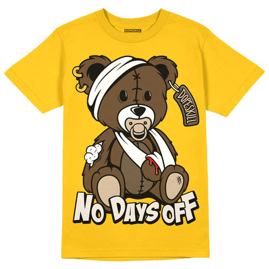 Yellow Sneakers DopeSkill Gold T-shirt Hurt Bear Graphic Streetwear