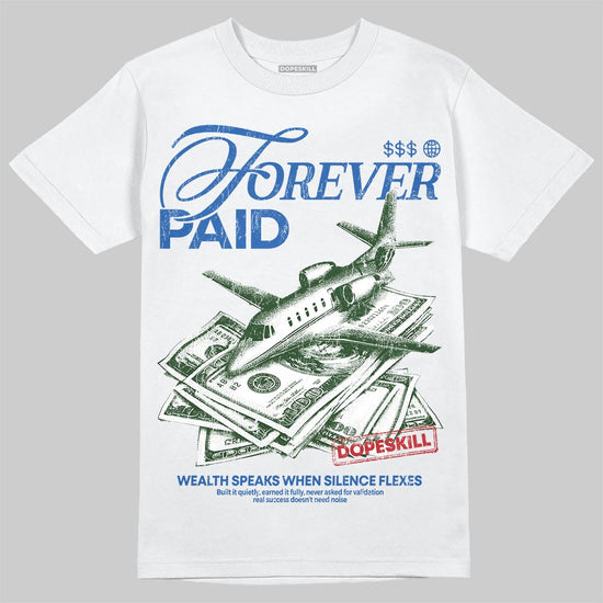Jordan 3 "True Blue" DopeSkill T-Shirt Forever Paid Graphic Streetwear - White