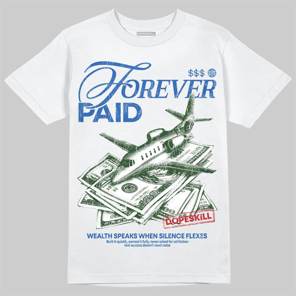 Jordan 3 "True Blue" DopeSkill T-Shirt Forever Paid Graphic Streetwear - White