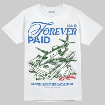 Jordan 3 "True Blue" DopeSkill T-Shirt Forever Paid Graphic Streetwear - White