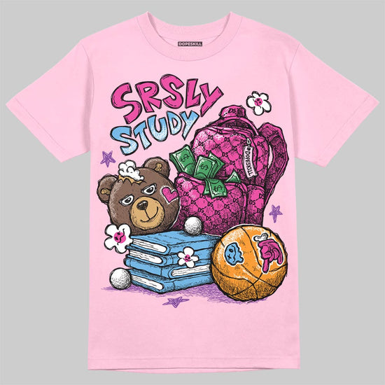 Pink Sneakers DopeSkill T-Shirt SRSLY Study Graphic Streetwear - Light Pink