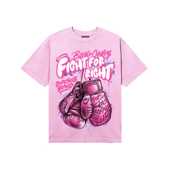 Pink Sneakers DopeSkill T-Shirt Fight For Right Graphic Streetwear - Light Pink