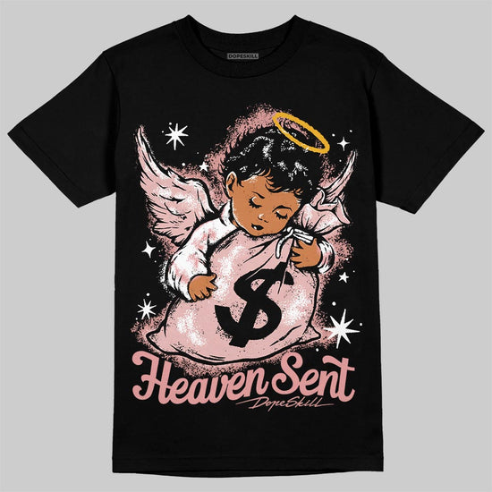 Jordan 40 “Dusty Rose” DopeSkill T-Shirt Heaven Sent Graphic Streetwear - Black