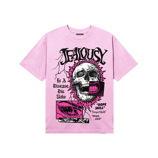 Pink Sneakers DopeSkill T-Shirt Jealousy Graphic Streetwear - Light Pink