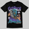 Jordan 8 Retro 'Aqua' 2025 DopeSkill T-Shirt Get Rich Graphic Streetwear - black